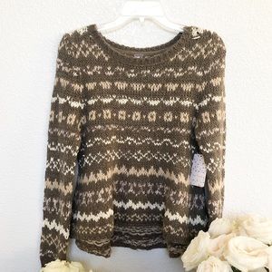 NWT Free People Brown/ Neutral color Sweater XS